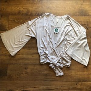 NWOT Wishlist Long Sleeve Wrapped Surplice Top